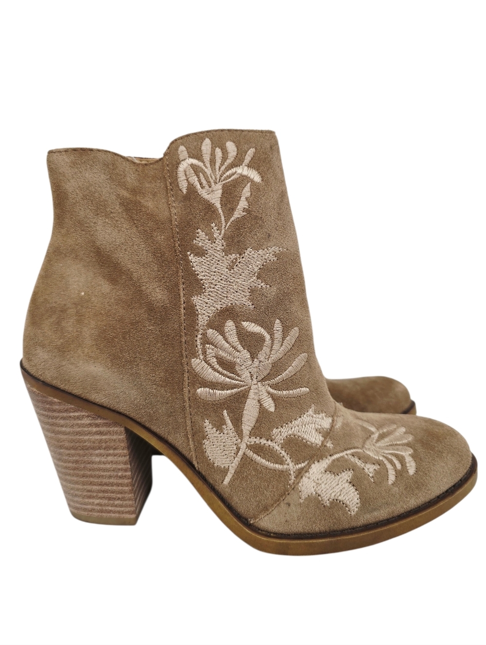 Lucky Brand Lenora Ankle Boots Booties Tan 7